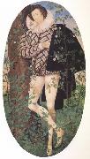 Nicholas Hilliard Young Man Leaning Against a Tree (nn03) oil on canvas